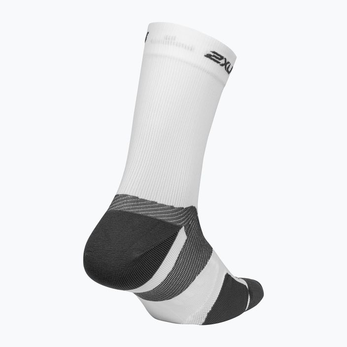 2XU Vectr Cushion Crew bielo-sivé športové ponožky UA5053E 2