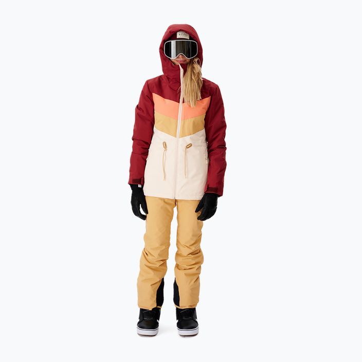 Dámska snowboardová bunda Rip Curl Rider Betty béžovo-červená WOU 763 10