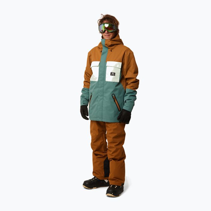 Pánska snowboardová bunda Rip Curl Pinnacle zeleno-hnedá 4MOU 146 5