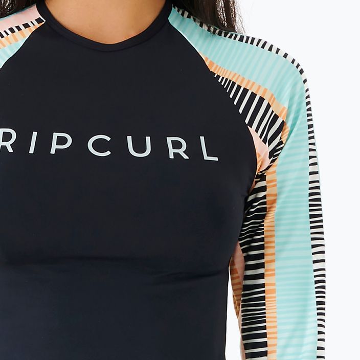 Dámske plavecké tričko Rip Curl Ripple Effect Upf 9 čierne 14JWRV 3