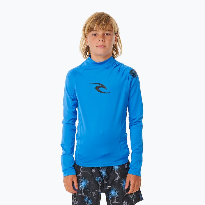 Detský longsleeve na plávanie Rip Curl Lycra Brand Wave UPF blue gum