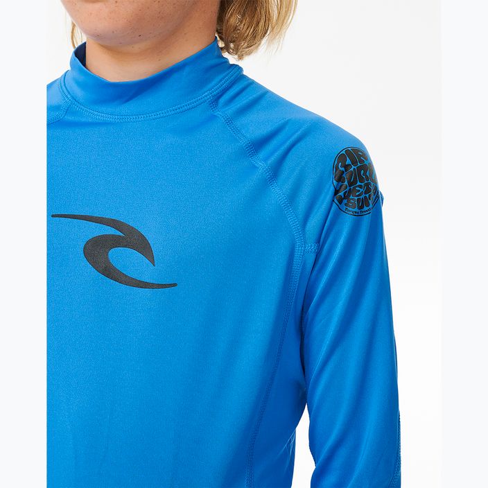 Detský longsleeve na plávanie Rip Curl Lycra Brand Wave UPF blue gum 5