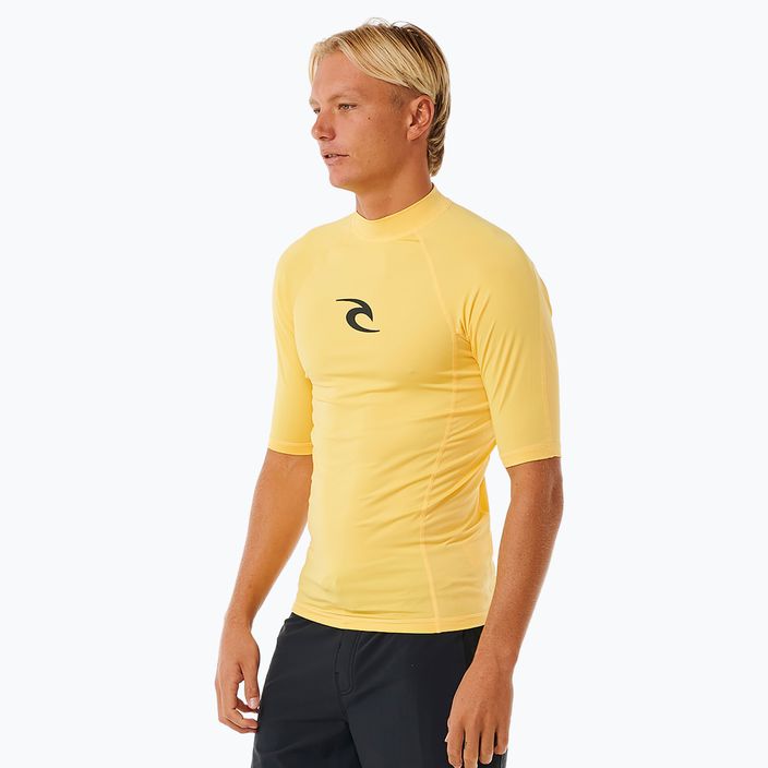 Pánske plavecké tričko Rip Curl Waves Upf Perf S/S žlté 3