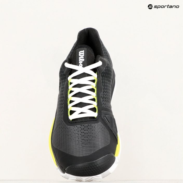 Pánska tenisová obuv Wilson Rush Pro 4.0 Clay black/white/safety yellow 16
