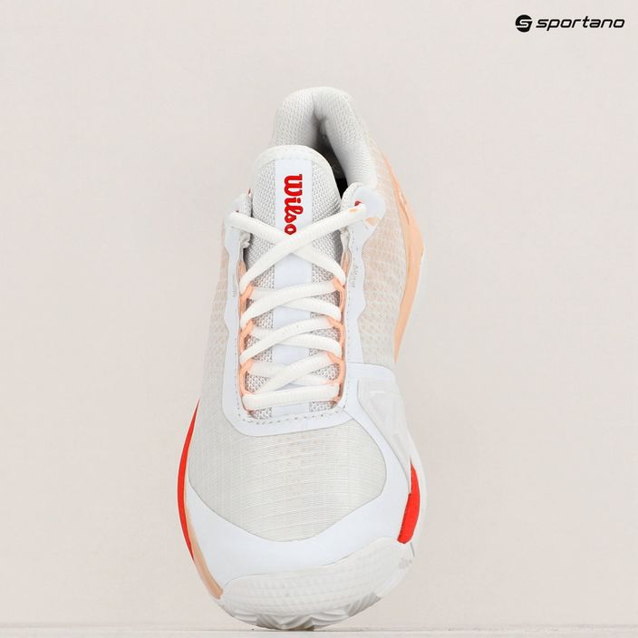 Dámska tenisová obuv Wilson Rush Pro 4.0 Clay white/peach parfait/infrared 9