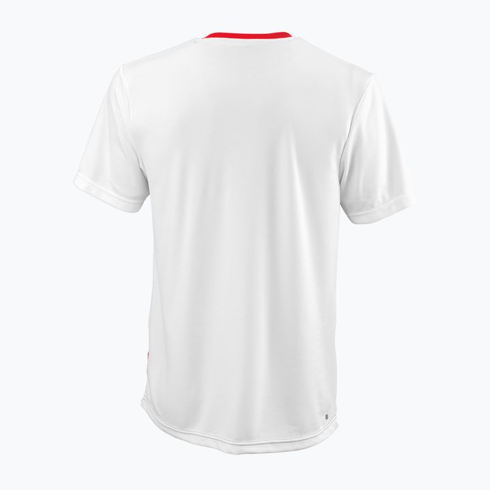 Wilson Team II Crew pánske tenisové tričko červeno-biele WRA794002 2