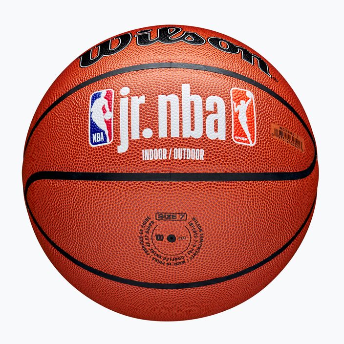 Basketbalová lopta Wilson NBA JR Fam Logo Indoor Outdoor hnedá veľkosť 7 5