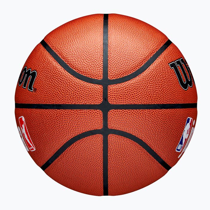 Basketbalová lopta detskáWilson NBA JR Fam Logo Indoor Outdoor brown veľkosť 5 6