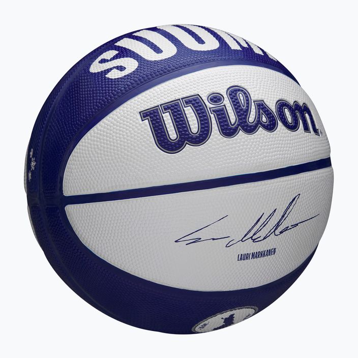 Basketbalová lopta detská Wilson NBA Player Local Markkanen modrá veľkosť 5 2