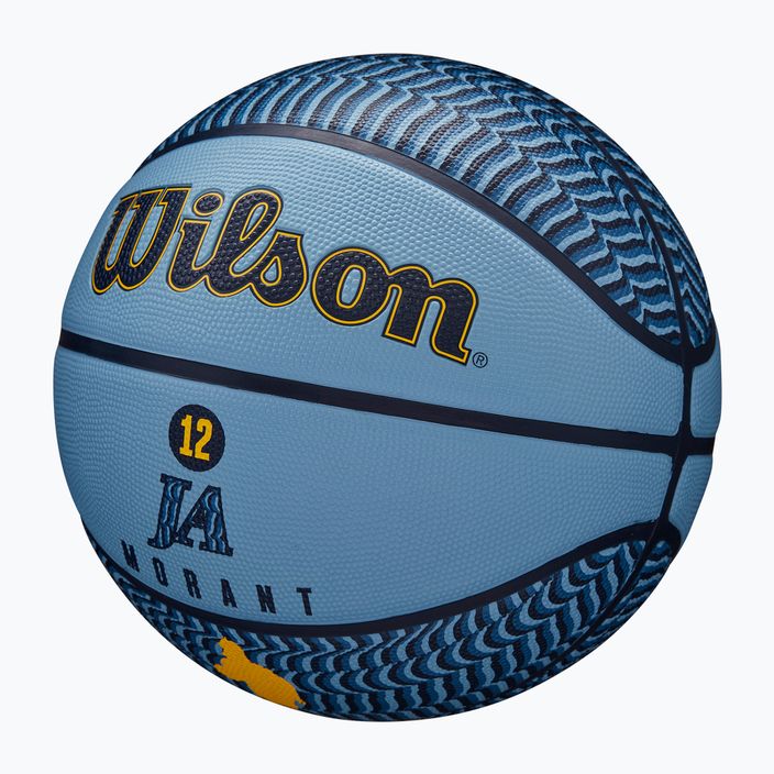 Basketbalová lopta Wilson NBA Player Icon Outdoor Morant modrá veľkosť 7 3