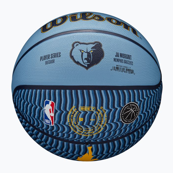 Basketbalová lopta Wilson NBA Player Icon Outdoor Morant modrá veľkosť 7 5