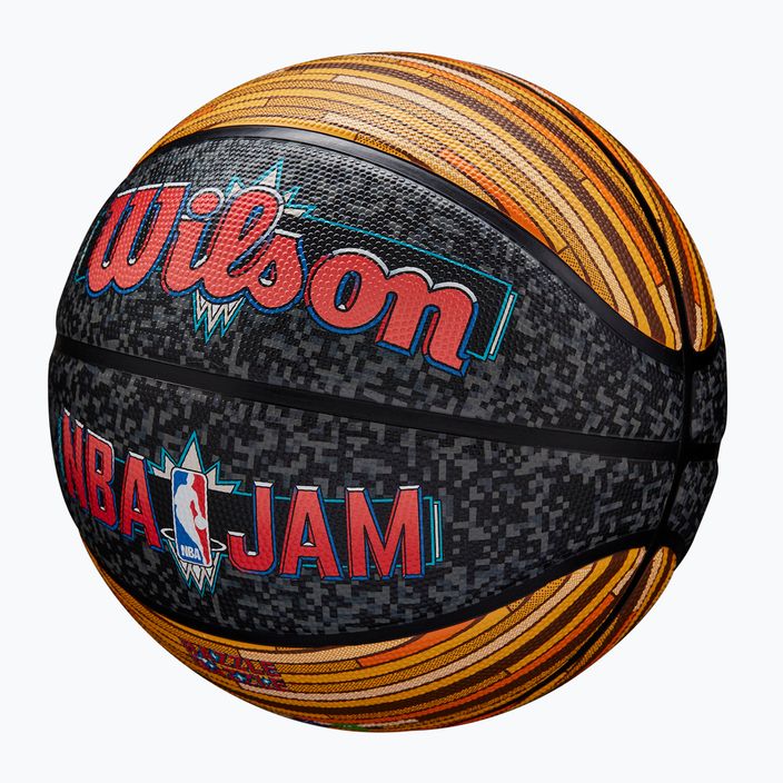 Basketbalová lopta Wilson NBA Jam Outdoor čierna/zlatá veľkosť 7 3