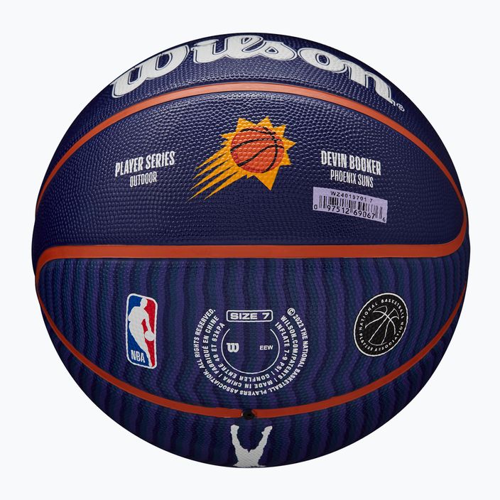 Basketbalová lopta Wilson NBA Player Icon Outdoor Booker navy 7 6