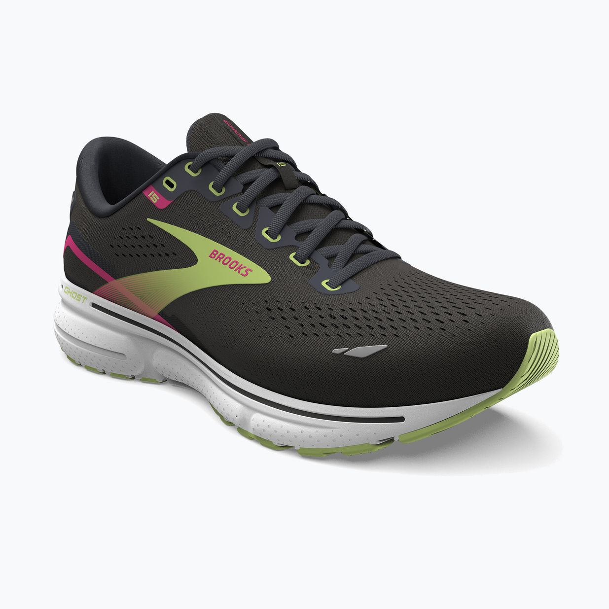 Brooks Ghost 15 dámska bežecká obuv black/ebony/sharp green 11