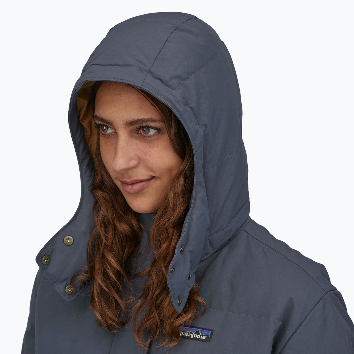 Dámsky páperový kabát Patagonia Downdrift Parka smolder blue 3