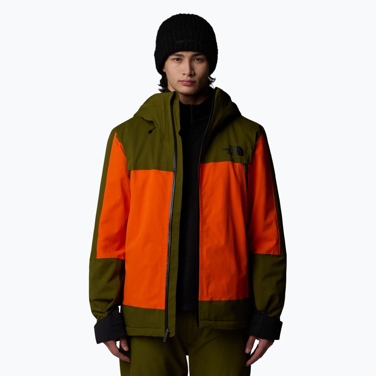 Pánska lyžiarska bunda The North Face Mount Bre orange/forest olive 4