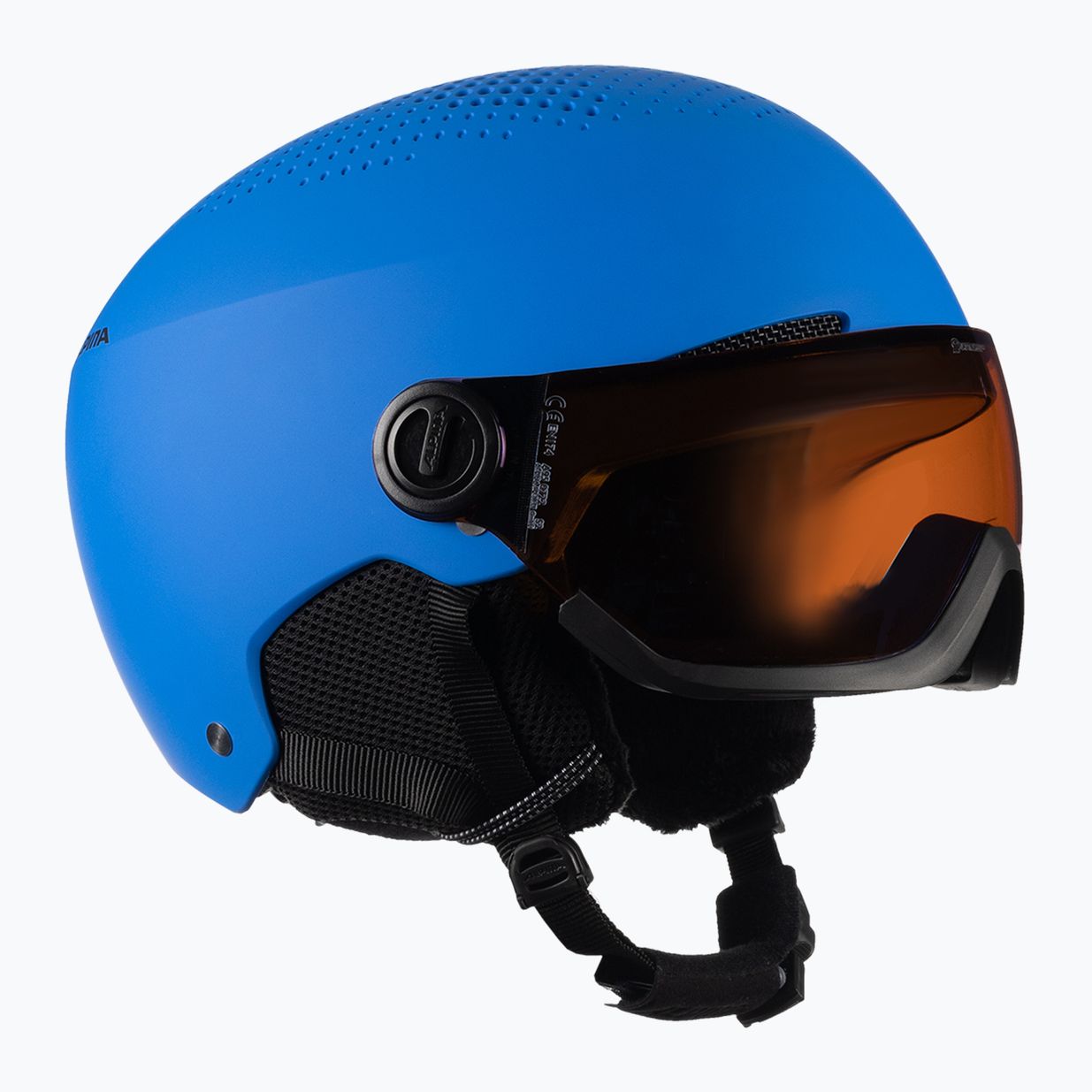 Detské lyžiarske prilby Alpina Zupo Visor Q-Lite blue matt