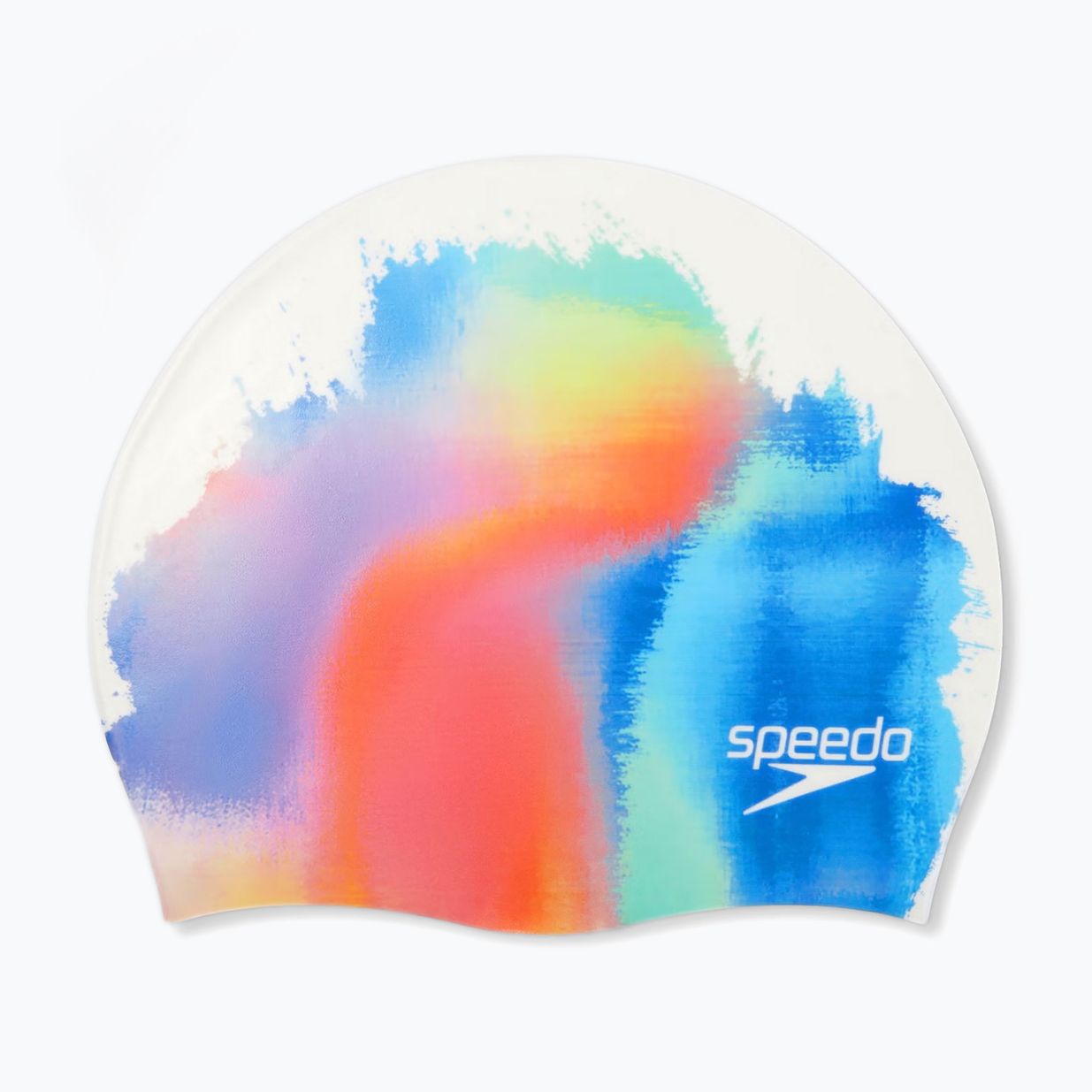 Plávacia čiapka Speedo Digital Printed white/punch blue/nectarine