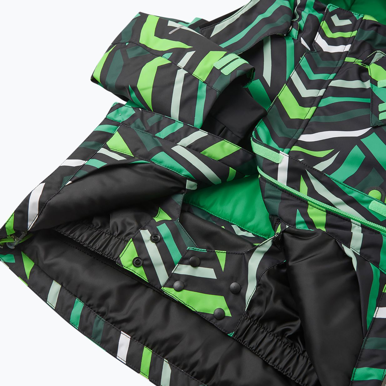 Detská lyžiarska bunda Reima Kairala black/green 11