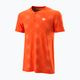 Pánske tenisové tričko Wilson PWR SMLS Henley III orange WRA804501