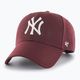 47 Značka MLB New York Yankees MVP SNAPBACK tmavá bordová baseballová čiapka 5
