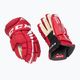 Detské hokejové rukavice CCM JetSpeed FT4 JR červená/biela
