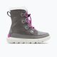 Sorel Sorel Explorer Lace quarry/bright lavender juniorské snehové topánky 7