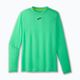 Pánske bežecké tričko Brooks High Point hyper green s dlhým rukávom 4