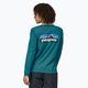 Dámske trekingové tričko s dlhým rukávom Patagonia P-6 Logo Responsibili-Tee belay blue 2