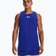 Under Armour Baseline Cotton Tank pánske basketbalové tričko modré 1361901 3