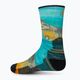 Smartwool Hike Light Cushion Great Excursion Print Crew trekingové ponožky modré/žlté SW001987150 2