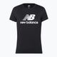 Dámske tričko New Balance Essentials Stacked Logo Co čierne NBWT31546 5
