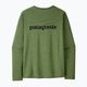 Pánske grafické tričko Patagonia Cap Cool Daily-Waters casting logo/terrain green x-dye longsleeve