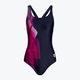 Dámske jednodielne plavky arena Swim Pro Back L navy blue/pink 002842/700