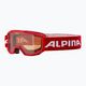Detské lyžiarske okuliare Alpina Piney red matt/orange 6