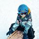 Detské lyžiarske okuliare Alpina Piney blue matt/orange 5