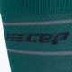CEP Reflexné dámske bežecké kompresné ponožky zelené WP40GZ 3