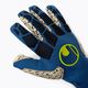 Uhlsport Hyperact Supergrip+ Finger Surround brankárske rukavice modré a biele 101123101 3