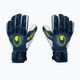 Uhlsport Hyperact Soft Flex Frame brankárske rukavice modré a biele 101123801