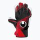 Uhlsport Powerline Starter Soft brankárske rukavice čierna/červená/biela
