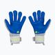 Detské brankárske rukavice Reusch Attrakt Freegel Silver Junior sivomodré 5272235-6006 2