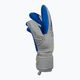 Detské brankárske rukavice Reusch Attrakt Freegel Silver Junior sivomodré 5272235-6006 6