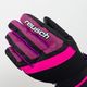 Detské lyžiarske rukavice Reusch Duke R-Tex XT čierno-ružové 4