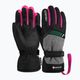 Detské lyžiarske rukavice Reusch Flash Gore-Tex black/black melange/pink glo 6