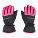 Detské lyžiarske rukavice Reusch Alan black/pink glo 3