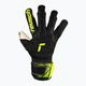 Reusch Attrakt Freegel Gold Finger Support Junior brankárske rukavice čierna/bezpečne žltá 2