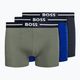 Hugo Boss Trunk Bold Design pánske boxerky 3 páry modrá/čierna/zelená 50490027-466
