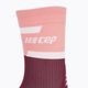 CEP Dámske kompresné bežecké ponožky 4.0 Mid Cut rose/dark red 3