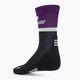 Dámske kompresné bežecké ponožky CEP 4.0 Mid Cut fialová/čierna 3
