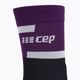 CEP Pánske kompresné bežecké ponožky 4.0 Mid Cut fialová/čierna 4